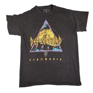 Def Leppard Shirt Mens World Tour 1983-84 80's Pyromania Rock Band Concert Small
